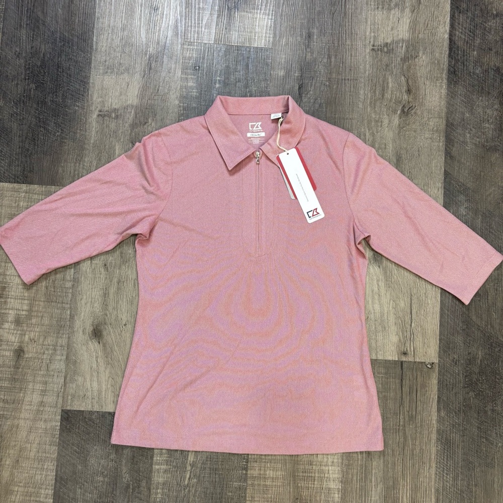 Women's Cutter & Buck Collared DryTek 3/4 Sleeve, NWT
